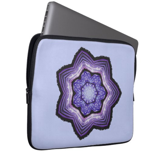 Lila Blume Schöne Abstrakte Kunst Laptopschutzhülle (Vorne Rechts)