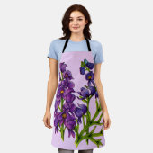 lila Blume Schürze (Getragen)