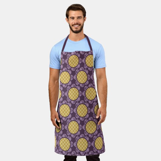 Lila Blume Schürze (Getragen)