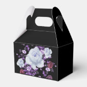 LILA-BLUME, SCHWARZER HINTERGRUND GESCHENKSCHACHTEL (Rückseite)