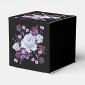 LILA-BLUME, SCHWARZER HINTERGRUND GESCHENKSCHACHTEL (Rückseite)