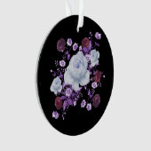 LILA-BLUME, SCHWARZER HINTERGRUND ORNAMENT (Vorderseite)