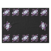 LILA-BLUME, SCHWARZER HINTERGRUND TISCHDECKE (Vorderseite (Horizontal))