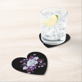 LILA-BLUME, SCHWARZER HINTERGRUND UNTERSETZER (Vor Ort)