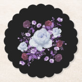 LILA-BLUME, SCHWARZER HINTERGRUND UNTERSETZER (Vorderseite)