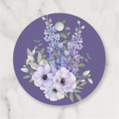 Lila Blume Script Brautparty Vielen Dank Geschenkanhänger (Rückseite)