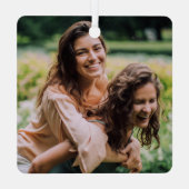 Lila Blume sei mein Foto von Bridesmaid Ornament Aus Metall (Rückseite)