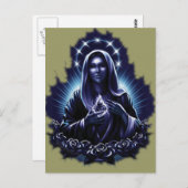 Lila Blume Selige Jungfrau Mary Postkarte (Vorne/Hinten)