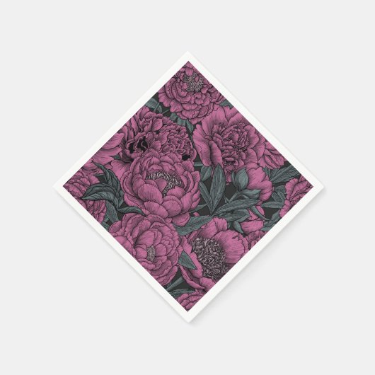 Lila Blume Serviette (Ecke)