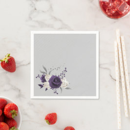 lila Blume Serviette