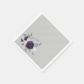 lila Blume Serviette (Ecke)