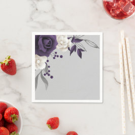 lila Blume Serviette