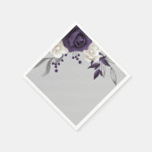 lila Blume Serviette (Ecke)