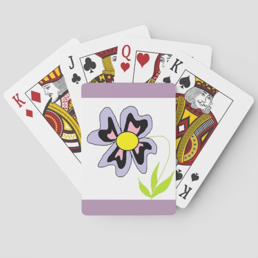 LILA BLUME SPIELKARTEN (Rückseite)
