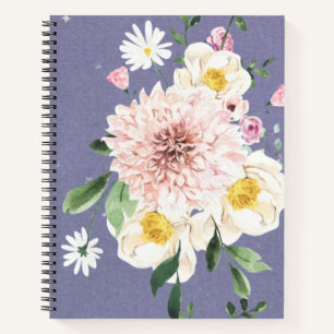 Lila Blume-Spiral-Notebook Notizblock