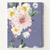 Lila Blume-Spiral-Notebook Notizblock (Rückseite)