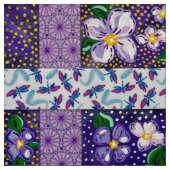 Lila Blume Stoff (Muster)
