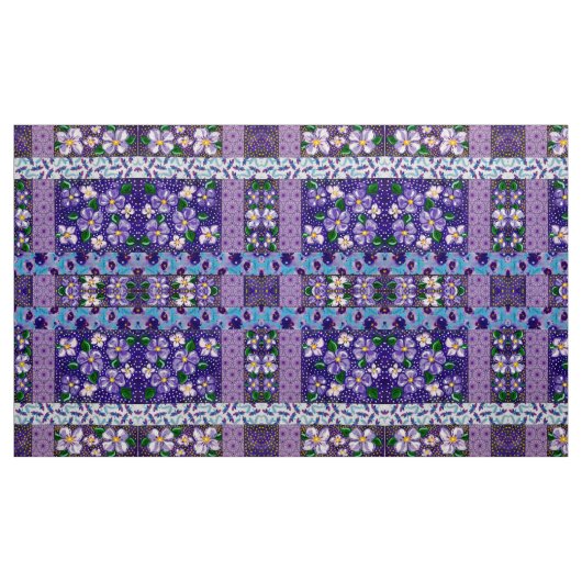 Lila Blume Stoff (Yard (91,4 cm))