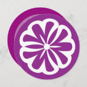 Lila Blume süße 16 Kreise Party Einladungen (Vorne/Hinten)