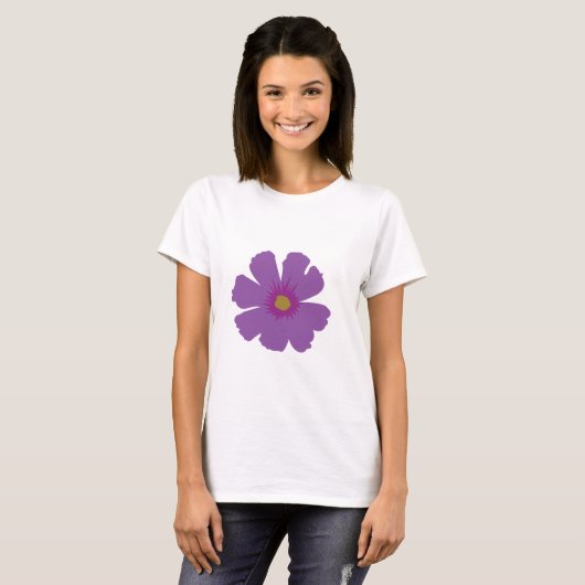 Lila Blume T-Shirt (Vorne ganz)