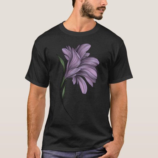 Lila Blume T-Shirt (Vorderseite)