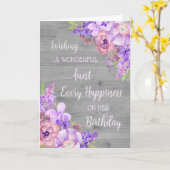 Lila Blume Tante Geburtstagskarte Karte (Gelbe Blume)