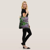 Lila Blume Tasche (Am Model)