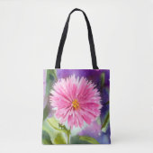 Lila Blume Tasche (Vorderseite)