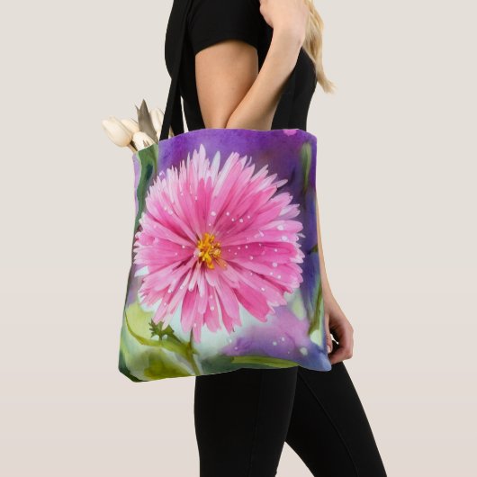 Lila Blume Tasche (Von Nahem)