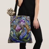 Lila Blume Tasche (Von Nahem)