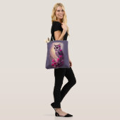 Lila Blume Tasche (Am Model)