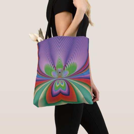 Lila Blume Tasche (Von Nahem)