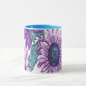 Lila Blume Tasse (Zentrum)