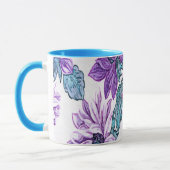 Lila Blume Tasse (Links)