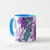 Lila Blume Tasse (Vorderseite Links)