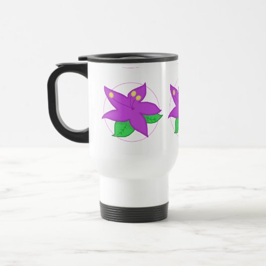 Lila Blume TASSE (Links)