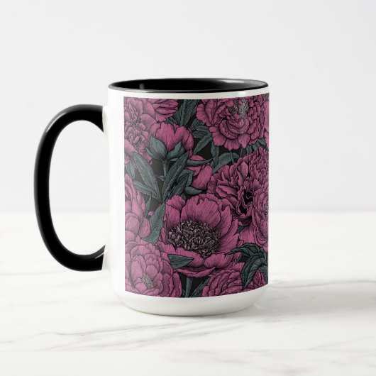 Lila Blume Tasse (Links)