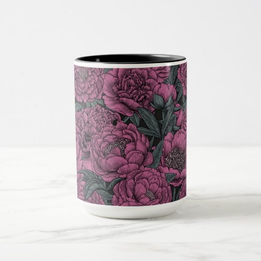 Lila Blume Tasse (Zentrum)