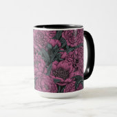 Lila Blume Tasse (VorderseiteRechts)