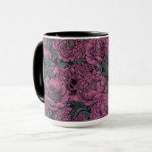Lila Blume Tasse (Vorderseite Links)