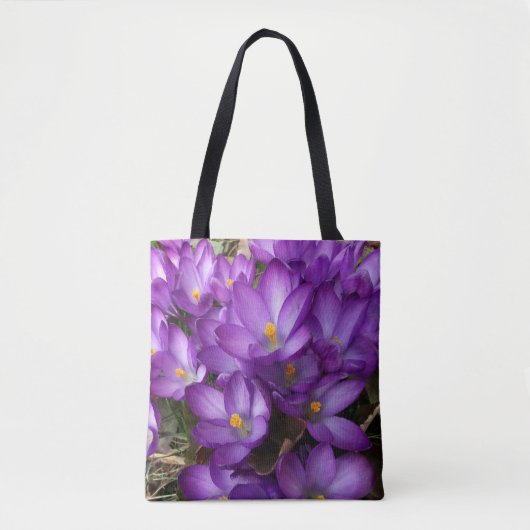 Lila Blume Tote Tasche (Vorderseite)