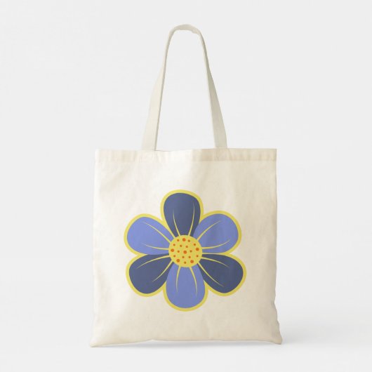 Lila Blume Tote Tasche (Rückseite)