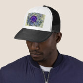 Lila Blume Truckerkappe (Beispiel)