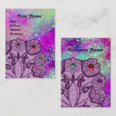 LILA BLUME UND FARBENE GEMSTONS VISITENKARTE (Vorne/Hinten)
