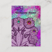 LILA BLUME UND FARBENE GEMSTONS VISITENKARTE (Rückseite)