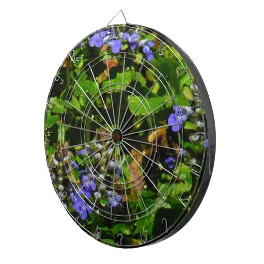 Lila Blume und Hummeln Dartscheibe (Vorderseite rechts)