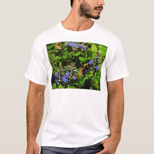 Lila Blume und Hummeln T-Shirt (Vorderseite)