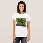 Lila Blume und Hummeln T-Shirt (Vorne ganz)