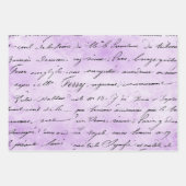 LILA BLUME UND PATTERIEN FÜR SCHWARZSILBER GESCHENKPAPIER SET (Vorderseite 2)