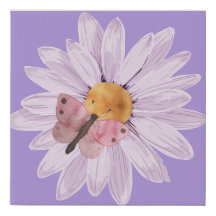 lila Blume und Schmetterling